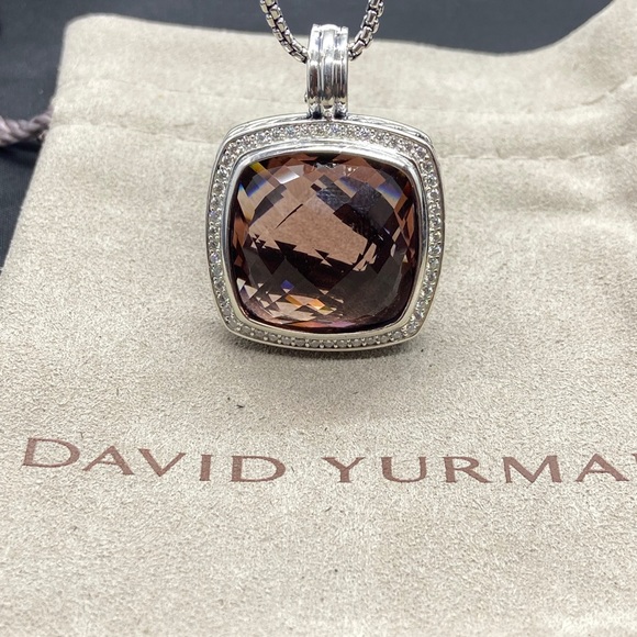 David Yurman Albion Diamond Smoky Quartz Pendant - Picture 2 of 10